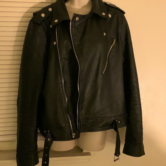 Kim Kardashian Moto Jacket.  Lambskin and very soft. Brand new w tags - Picture 2 of 9